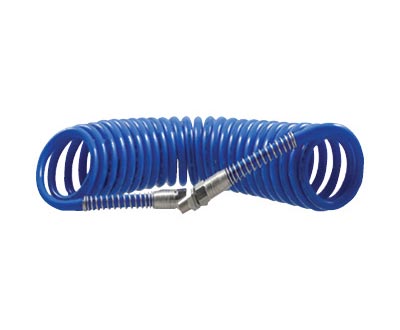 6mm x 4mm x 5 Metre Recoil hose PU 1/4 bsp Air Tool Hose with springs Guard 