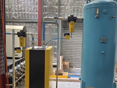 infinity piping install with dryer compressor