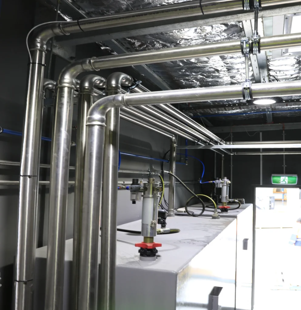 industrial Stainless steel compressed pipe install