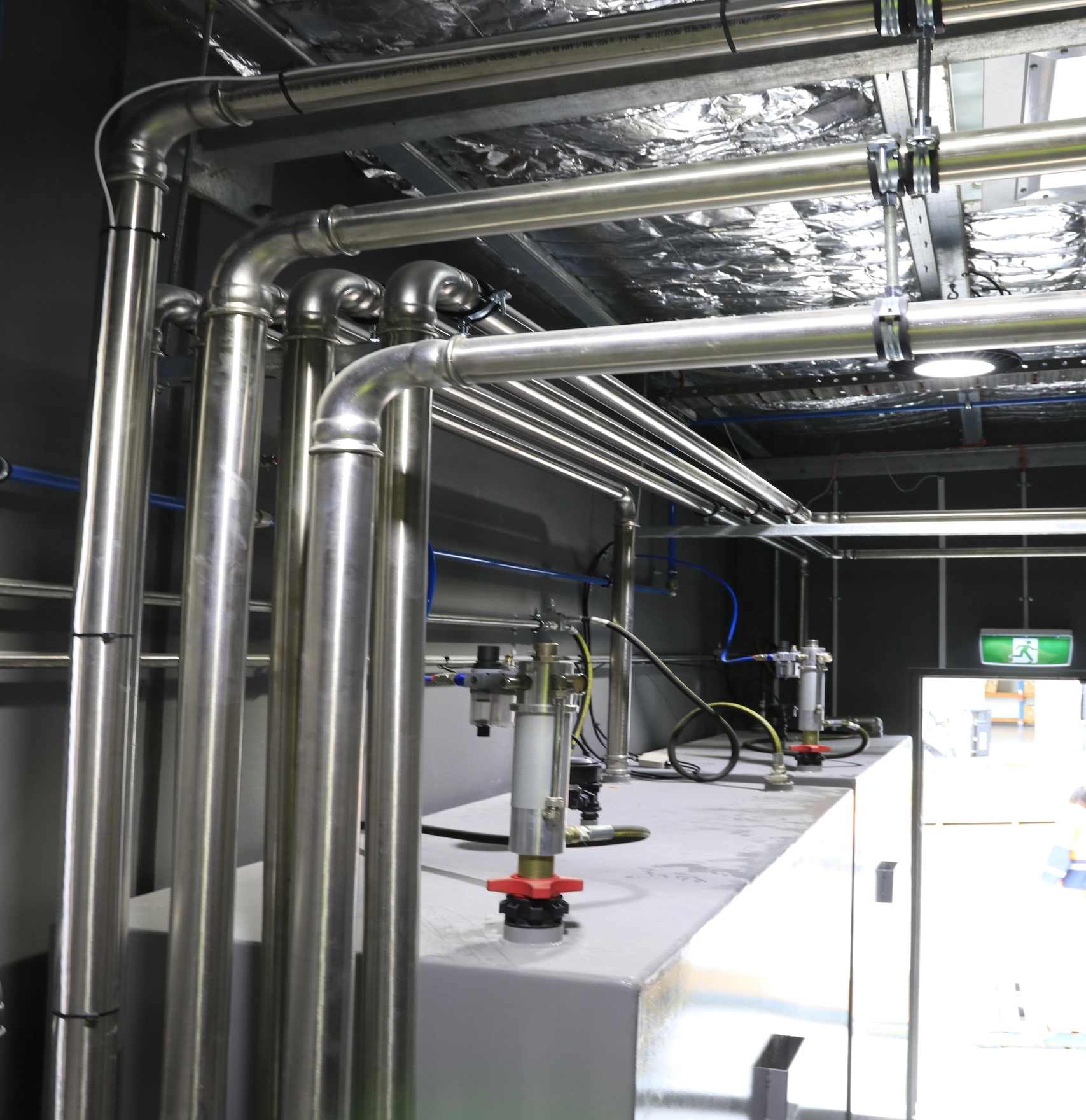 industrial Stainless steel compressed pipe install