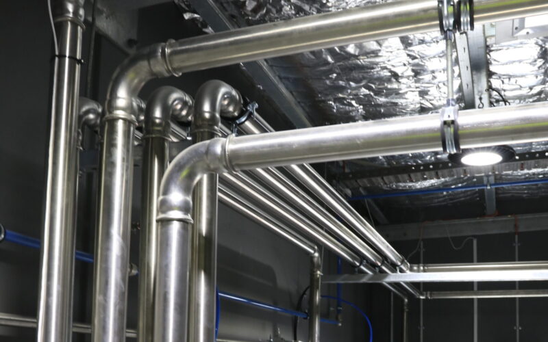 industrial Stainless steel compressed pipe install